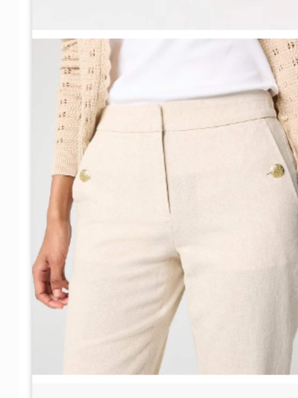J. Crew Beige Elastic-Waist Pants - Picture 2 of 14